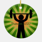 重量訓練フィットネスデザインオーナメント セラミックオーナメント (裏面)