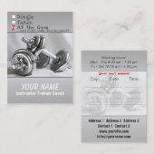 重量訓練 – ビジネス/スケジュールカード 名刺 (正面/裏面)