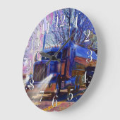 重量輸送ブルータンカーのトラックの壁時計 ラージ壁時計 (傾斜)