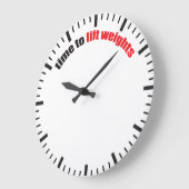 重量-体育館の刺激--を持ち上げる時間 ラージ壁時計 (傾斜)