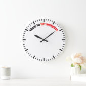 重量-体育館の刺激--を持ち上げる時間 ラージ壁時計 (ホーム)