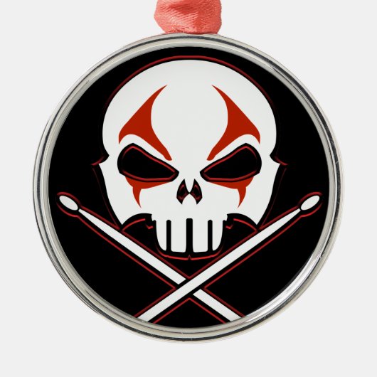 重金属のオーナメントの石及びロールドラマーのオーナメント メタルオーナメント (正面)