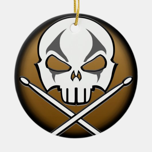 重金属のオーナメント石及びロールドラマーのカスタム セラミックオーナメント (正面)