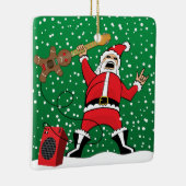 重金属のサンタ セラミックオーナメント (右)
