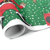 重金属のサンタ ラッピングペーパー (ロールコーナー)