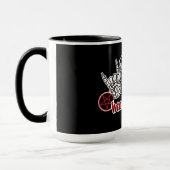 重金属のスカルのマグ マグカップ (左)