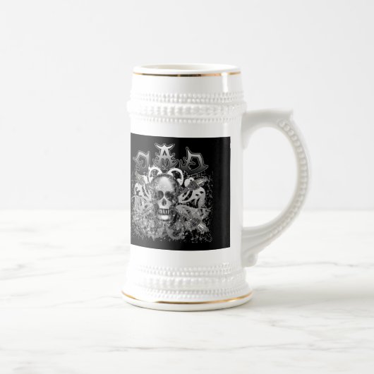 重金属のスタイルのTシャツおよびギフトのクールなパパ ビールジョッキ (右)