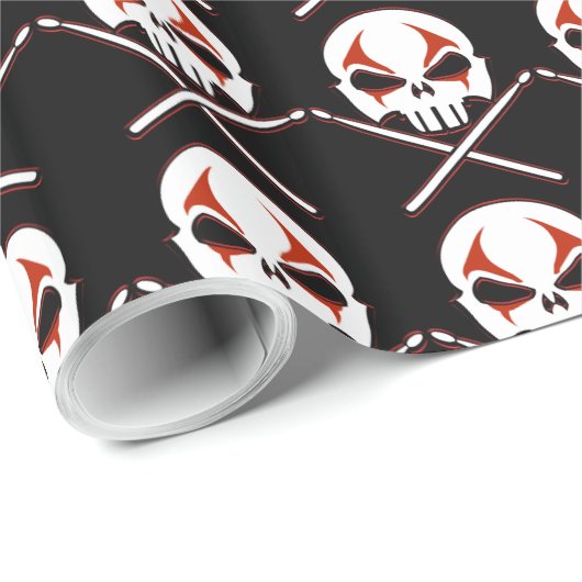 重金属の包装紙の石のドラマーのギフトの紙 ラッピングペーパー (ロールコーナー)