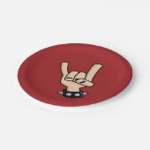 重金属の悪魔の角 ペーパープレート (アングル)