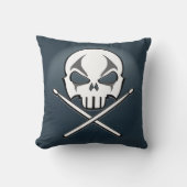 重金属の枕石及びロールドラマーの枕 クッション (正面)