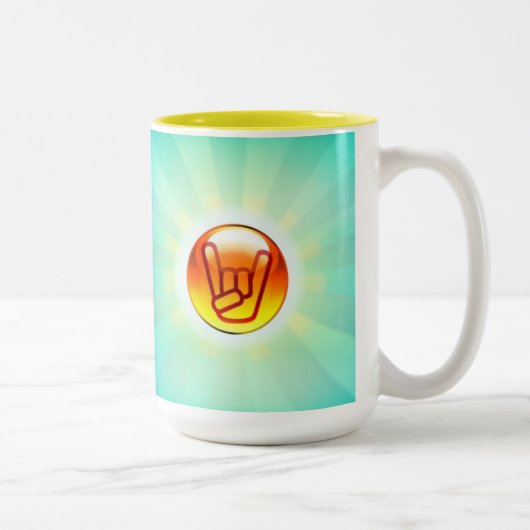 重金属は永久に襲います ツートーンマグカップ (右)