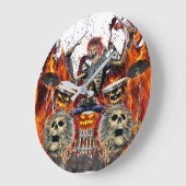 重金属ゾンビドラム ラージ壁時計 (傾斜)
