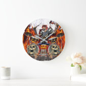 重金属ゾンビドラム ラージ壁時計 (ホーム)