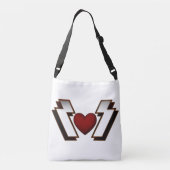 重金属ハート クロスボディバッグ (裏面)