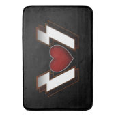 重金属ハート バスマット (正面縦)