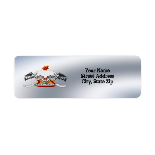 重金属差出人住所ラベル ラベル (正面)