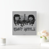 重金属 スクエア壁時計 (ホーム)