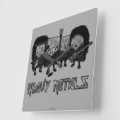 重金属 スクエア壁時計 (傾斜)