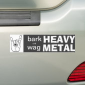 重金属、吠え声もっとより少ないおどけ者 バンパーステッカー (車上)