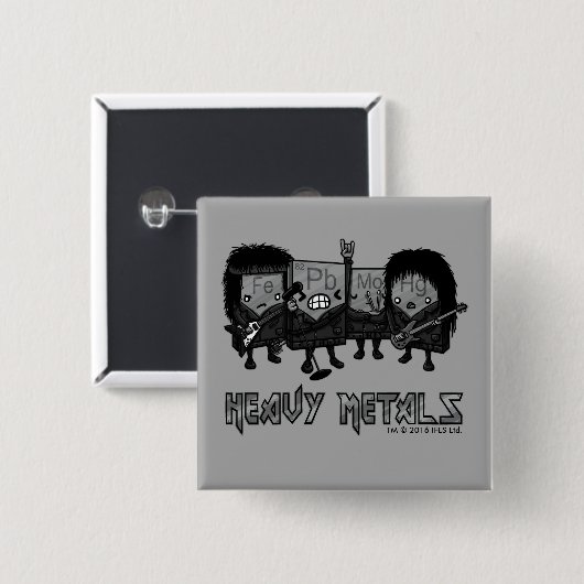 重金属 缶バッジ (正面&裏面)