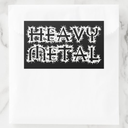 重金属 長方形シール (バッグ)