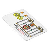 野おもしろい花漫画熱狂する野生の花 マグネット (右側)