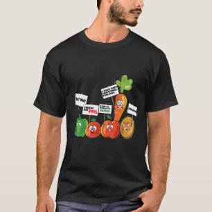野おもしろい菜に抗議して肉を売るアンチビーガン Tシャツ