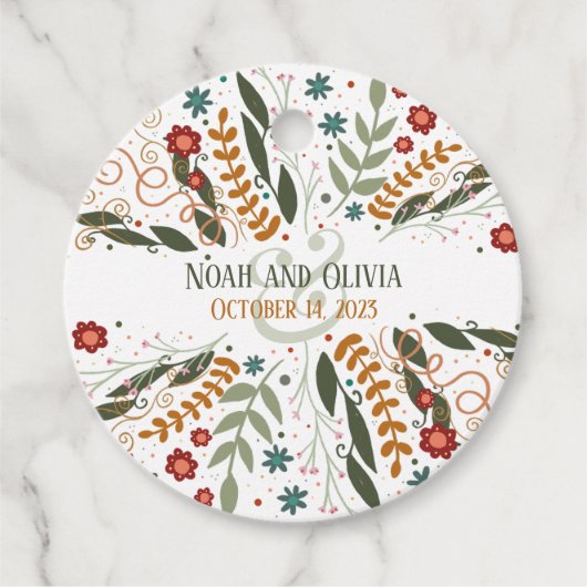 野お洒落花おもしろいモダン刺激 フェイバータグ (正面)