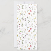 野お洒落花の結婚素朴なメニューカード (裏面)