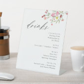 野お洒落花の結婚飲み物の看板 台座サイン (インサイチュ)