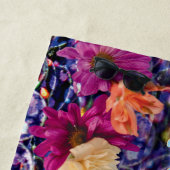 野お洒落花グリッター石「かはかい女」 ビーチタオル (インサイチュ)