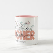 野お洒落花パーソナライズされた最高の先生 ツートーンマグカップ (中央)