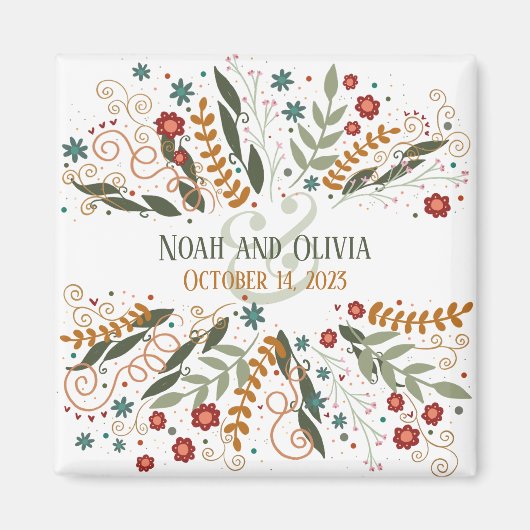 野お洒落花フローラエレガント刺激 マグネット (正面)