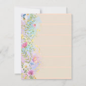 野お洒落花フローラ結婚座席表 招待状 (裏面)