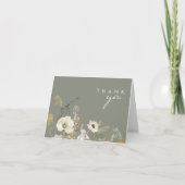 野お洒落花草原 | Sage Green サンキューカード (正面)
