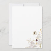 野お洒落花草地の結婚詳細カード 招待状 (裏面)