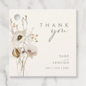 野お洒落花 |アイボリーありがとうメッセージカード フェイバータグ (正面)