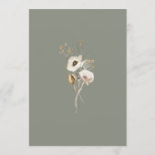 野お洒落花 |アイボリーとグリーン結婚ズ アドバイスカード (裏面)