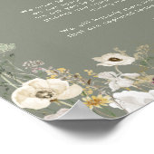 野お洒落花 |アイボリーのプラグ抜き式 ポスター (角)