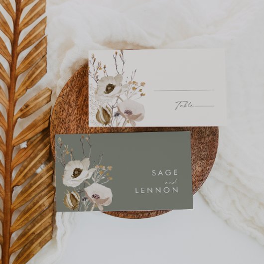 野お洒落花 |アイボリーフラット結婚ズ プレイスカード