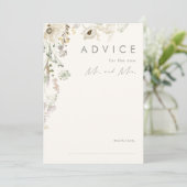 野お洒落花 |アイボリー結婚のアドバイスカード アドバイスカード (スタンド正面)