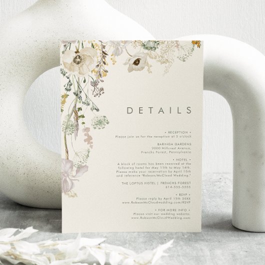 野お洒落花 |アイボリー詳細 エンクロージャーカード