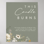 野お洒落花 |セージこのキャンドルバーンズ ポスター (正面)