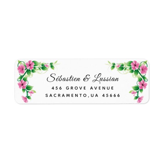 野お洒落花 ラベル (正面)