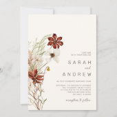 野お洒落花 |乾燥結婚花 招待状 (正面)