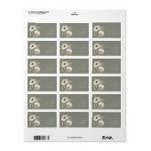 野お洒落花 | Sage Wedding RSVPアドレス ラベル (フルシート)