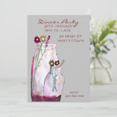 野お洒落草のディナーパーティの招待状 招待状 (スタンド正面)