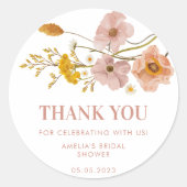 野お洒落草花ボヘミアンの花 ラウンドシール (正面)