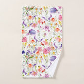 野お洒落草 |水彩 バスタオルセット (ハンドタオル)