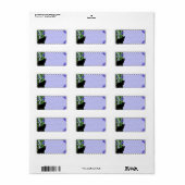 野かわいらし花と猫の住所 シール (フルシート)